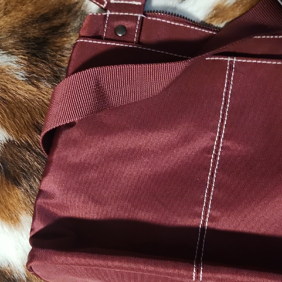 Roots Burgundy Leather Crossbody Bag - Picture 7 of 12